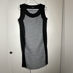Black and grey sheath dress size 14